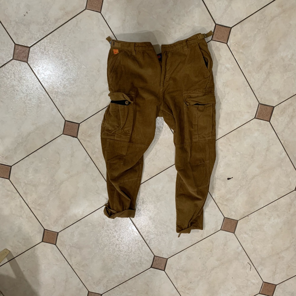 Empyre pants dark tan corduroy cargo men